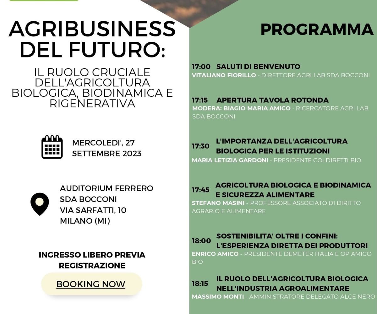 AGGIORNAMENTO: IN DATA 26 SETTEMBRE 2023 SDA BOCCONI HA COMUNICATO CHE, PER MOTIVI ORGANIZZATIVI, L’EVENTO È STATO POSTICIPATO A DATA DA DEFINIRSI. 